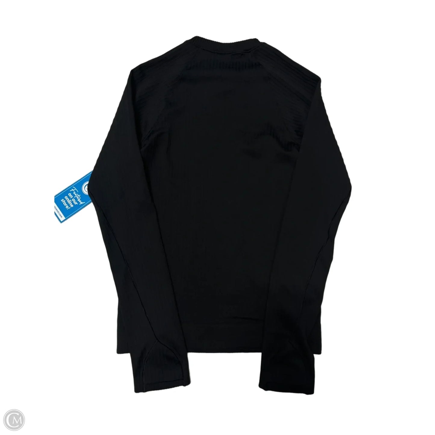 Athletic Top Long Sleeve Collar By Lululemon In Black, Size: 2