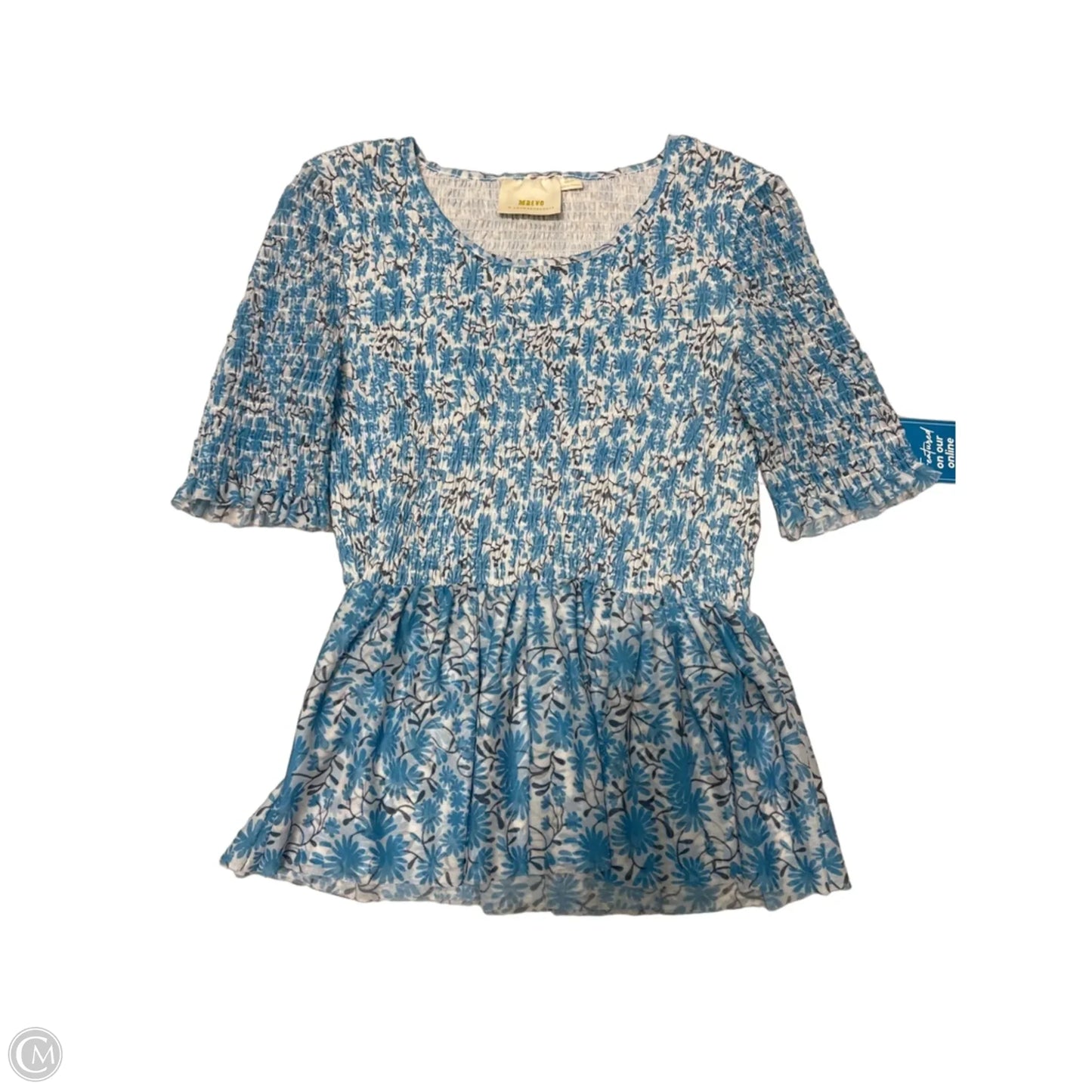 Top 3/4 Sleeve By Maeve In Blue, Size: M