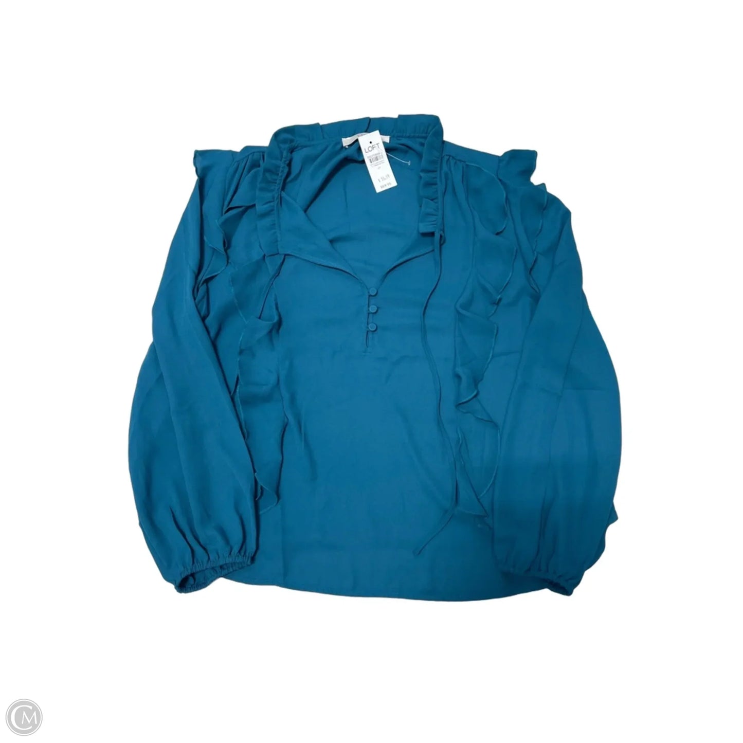 New! Top Long Sleeve By Loft In Teal, Size: M