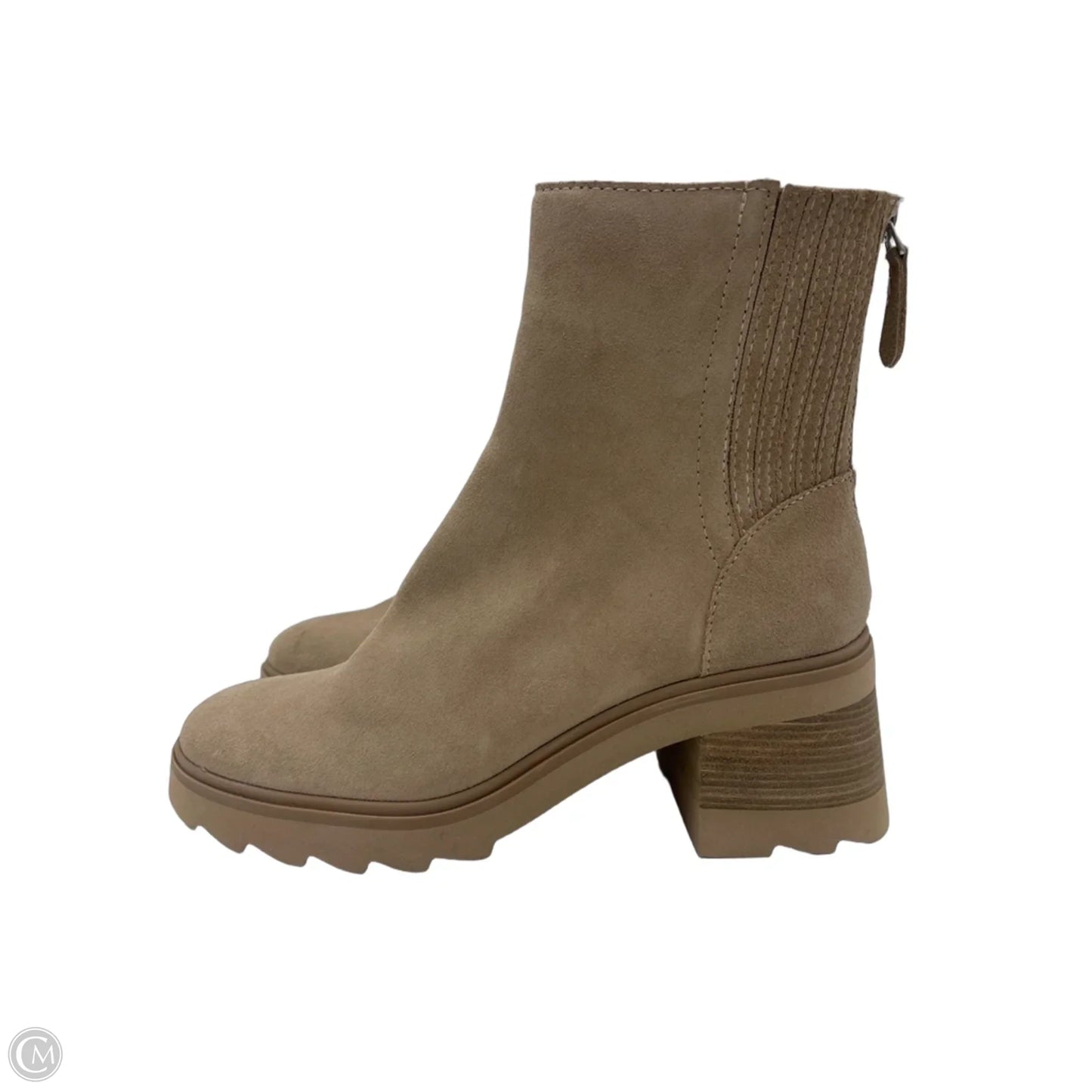 Boots Ankle Heels By Dolce Vita In Taupe, Size: 7.5