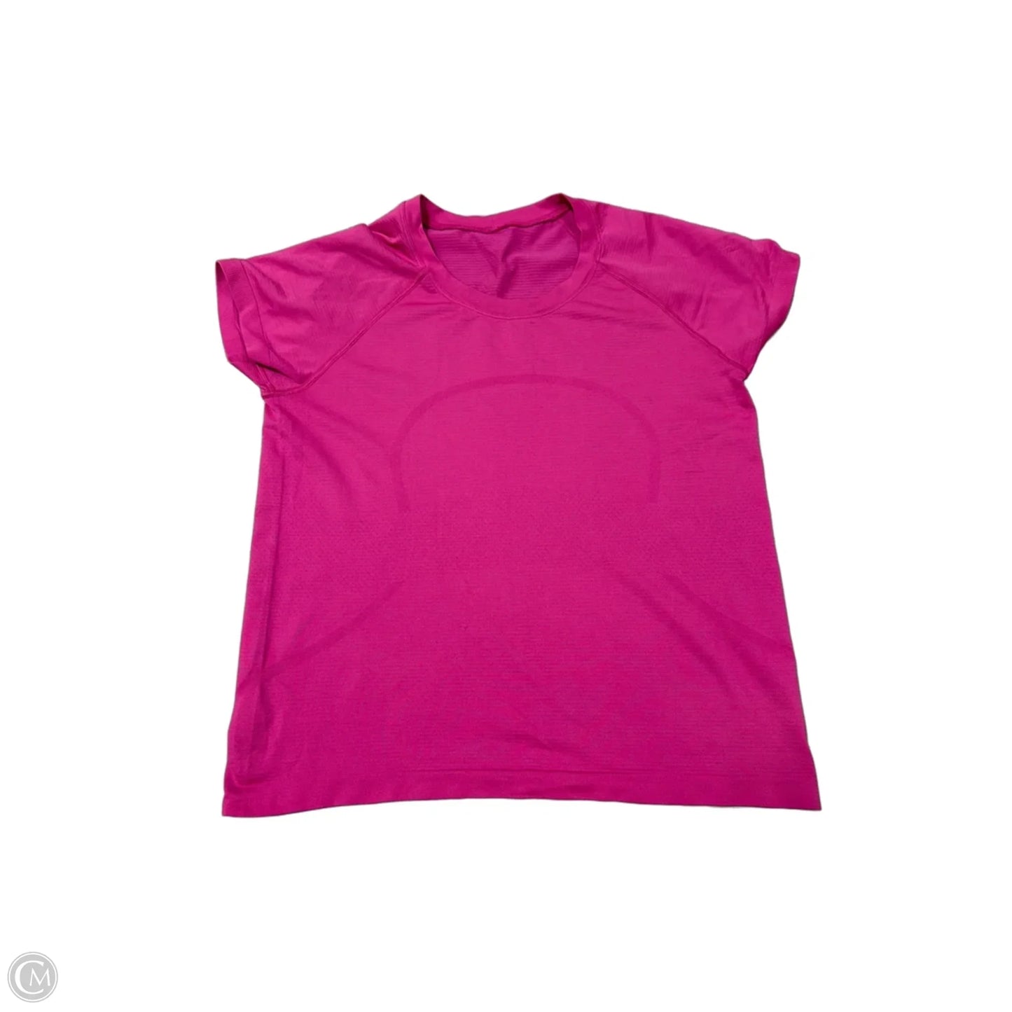 Athletic Top Short Sleeve By Lululemon In Pink, Size: M