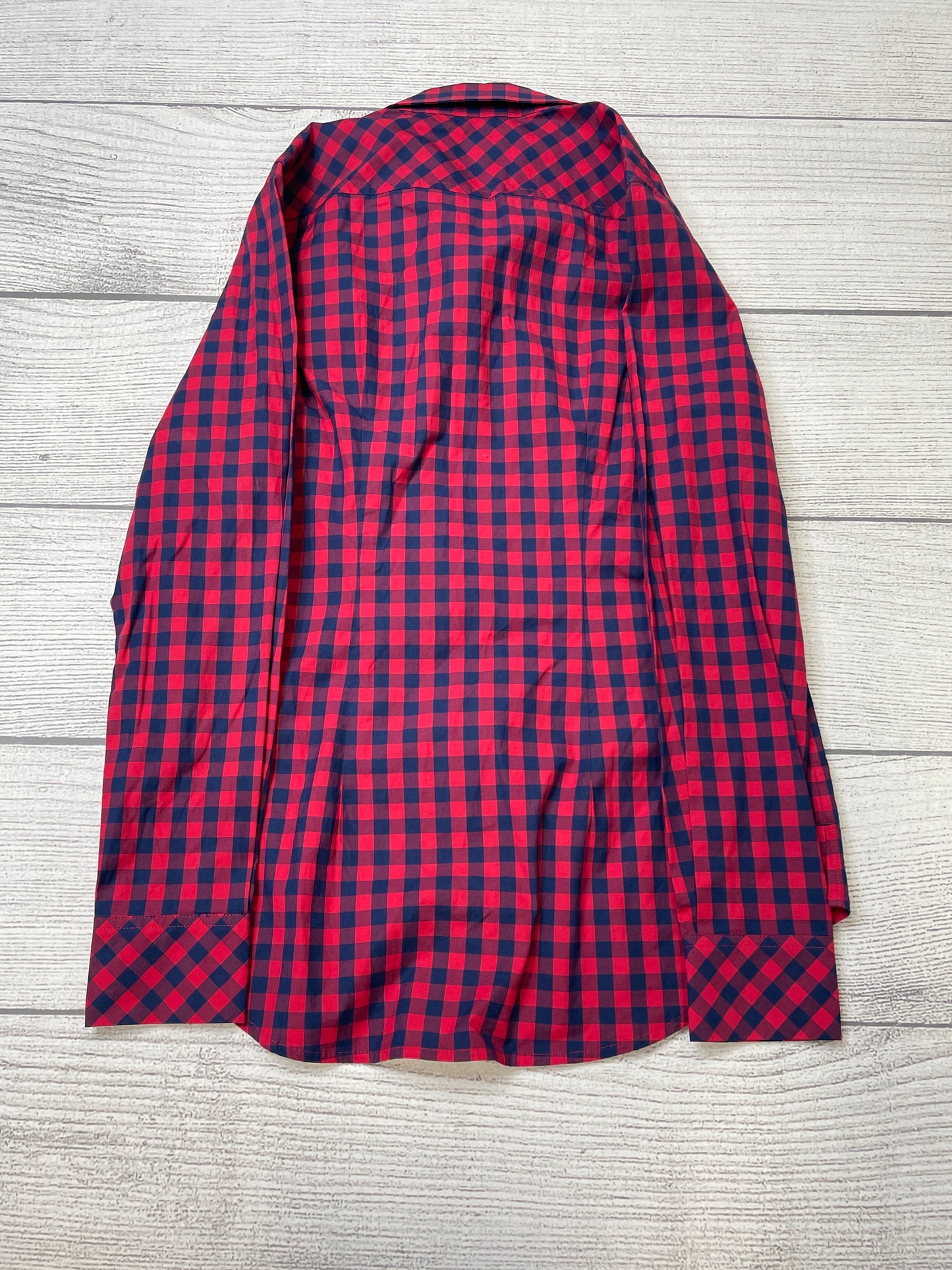 Red Blue Blouse Long Sleeve Vineyard Vines, Size Xs