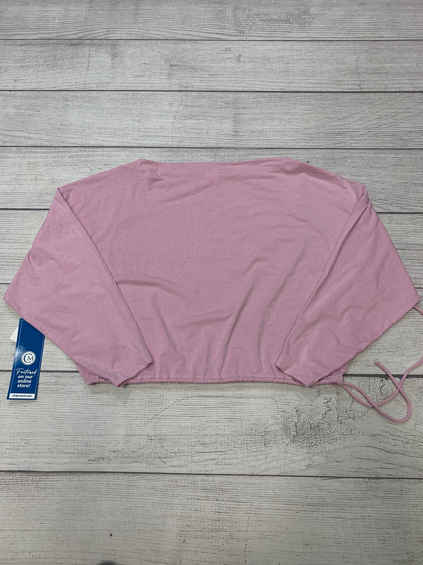 Pink Athletic Top Long Sleeve Collar Athleta, Size M