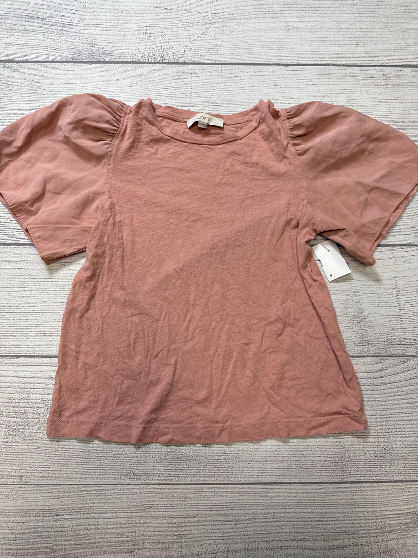 Top Short Sleeve By Loft In Pink, Size: S