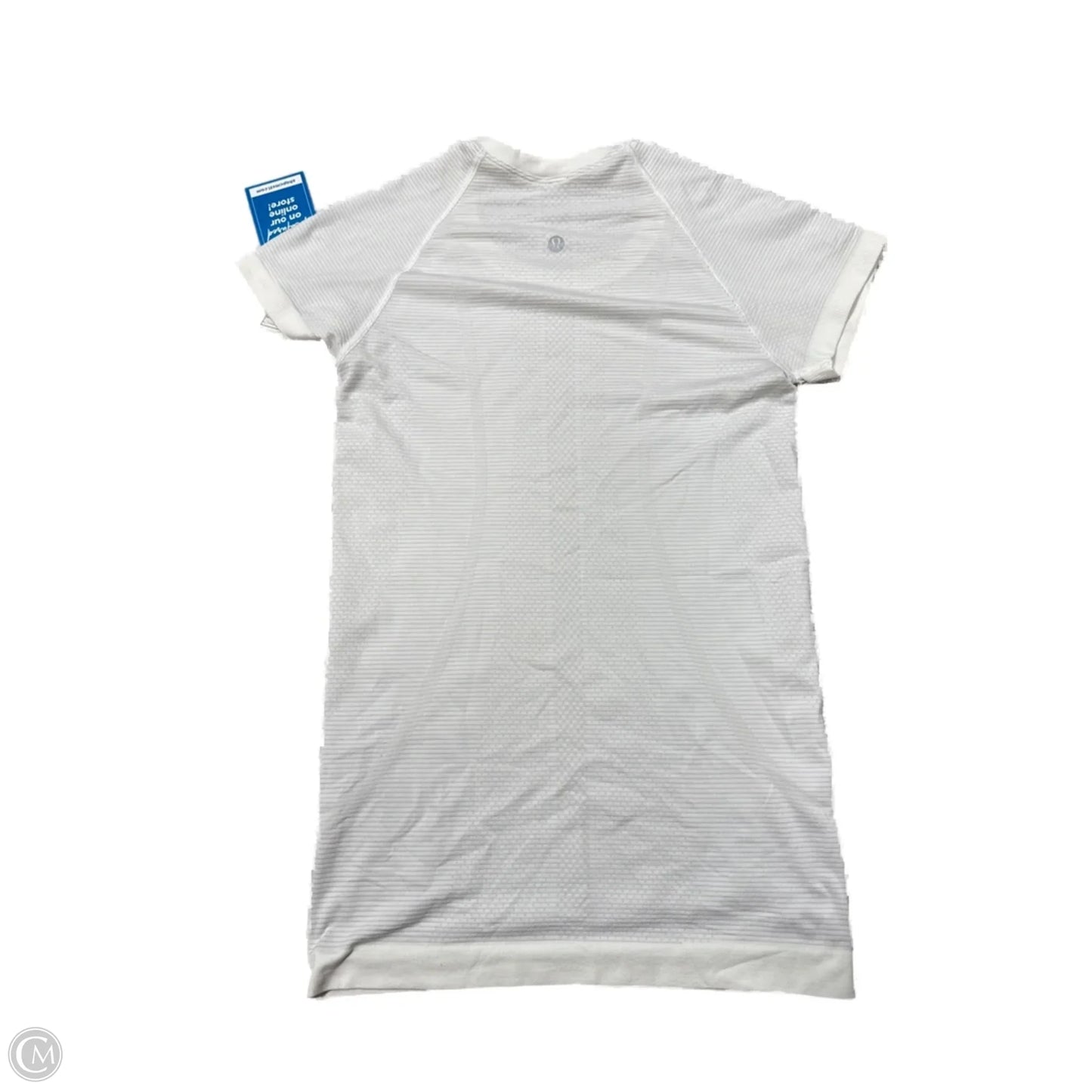 Athletic Top Short Sleeve By Lululemon In White, Size: 4