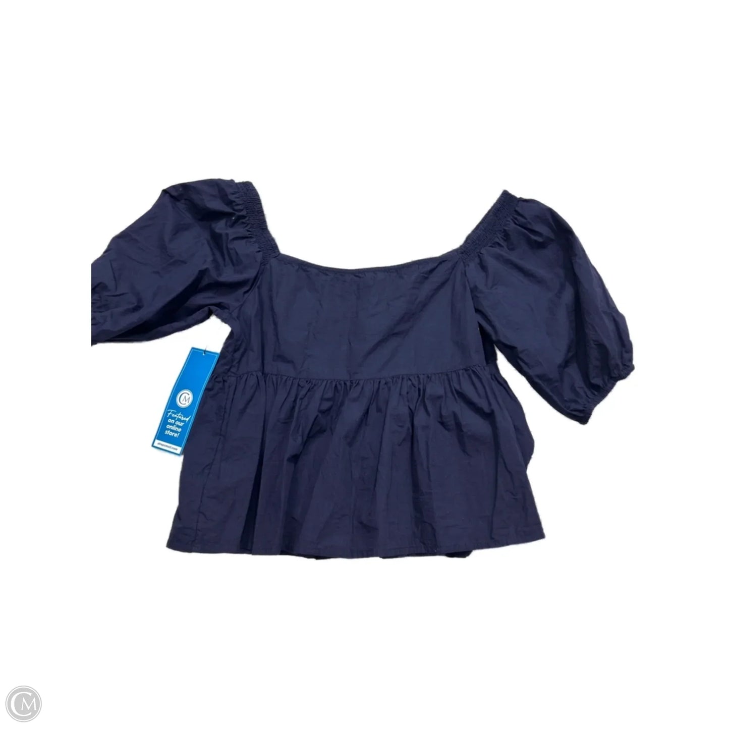 Top Short Sleeve By Free People In Navy, Size: L