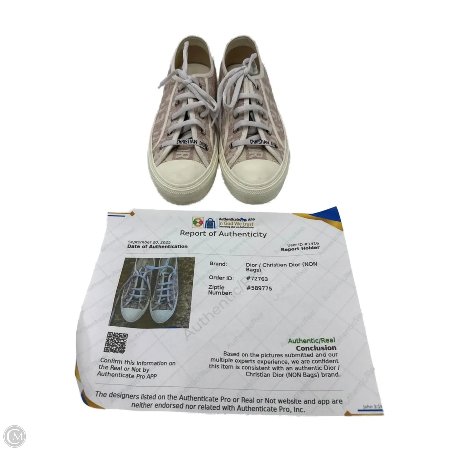 Christian Dior Walk'n'Dior Luxury Sneaker Shoes In Pink, Size: 7.5 (38)