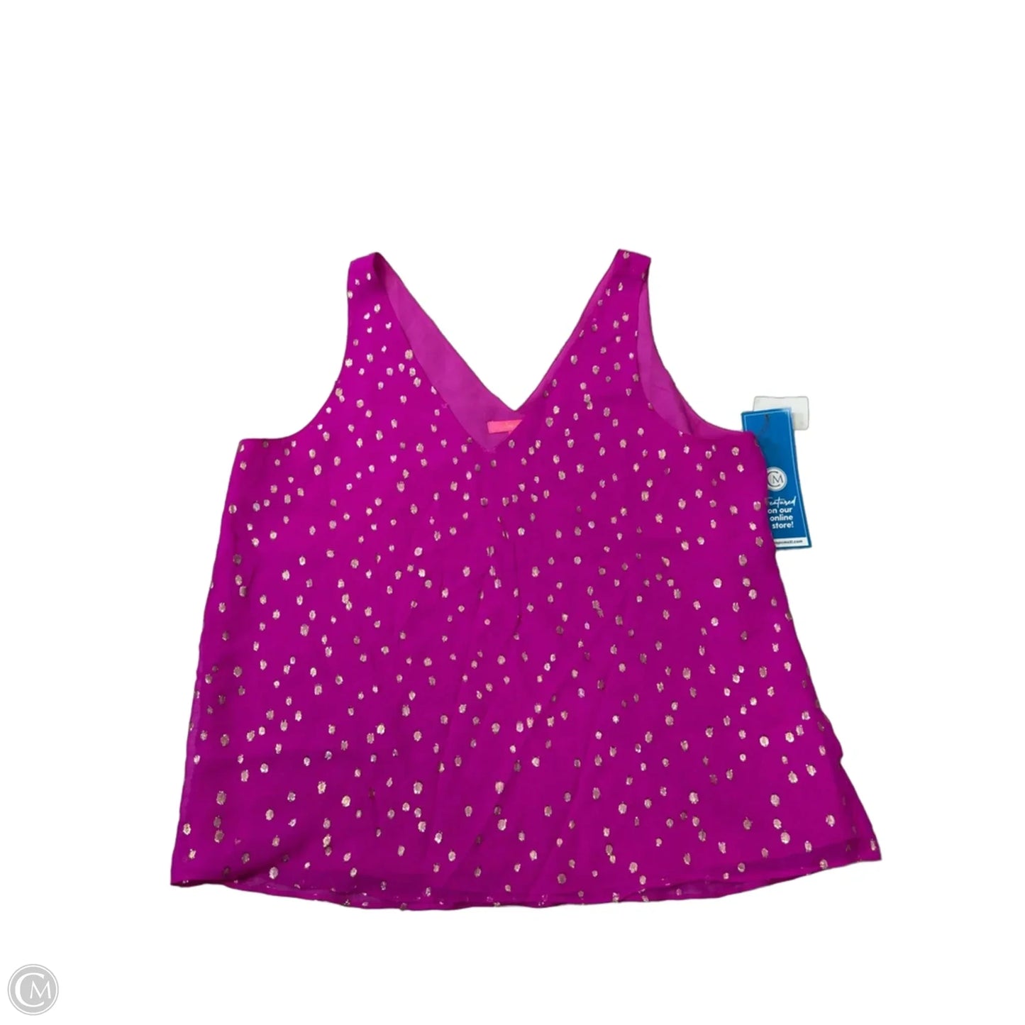 Top Sleeveless Designer By Lilly Pulitzer In Polkadot Pattern, Size: Xl