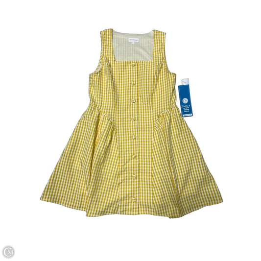 Dress Casual Short By Entro In White & Yellow, Size: M