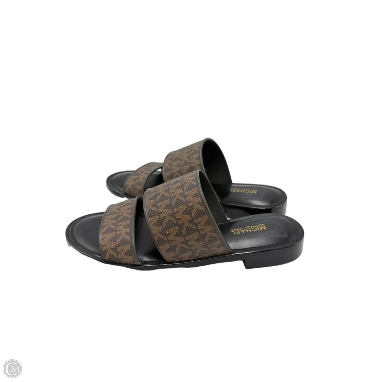 Sandals Designer By Michael Kors In Black & Brown, Size: 5