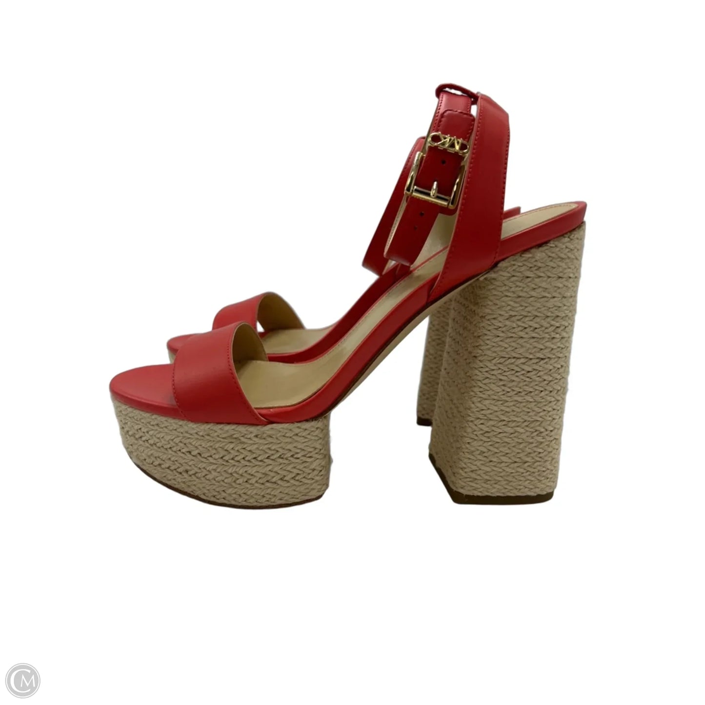 Shoes Designer By Michael Kors In Orange & Tan, Size: 8