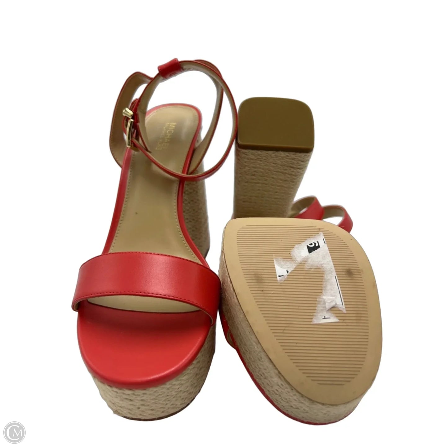 Shoes Designer By Michael Kors In Orange & Tan, Size: 8