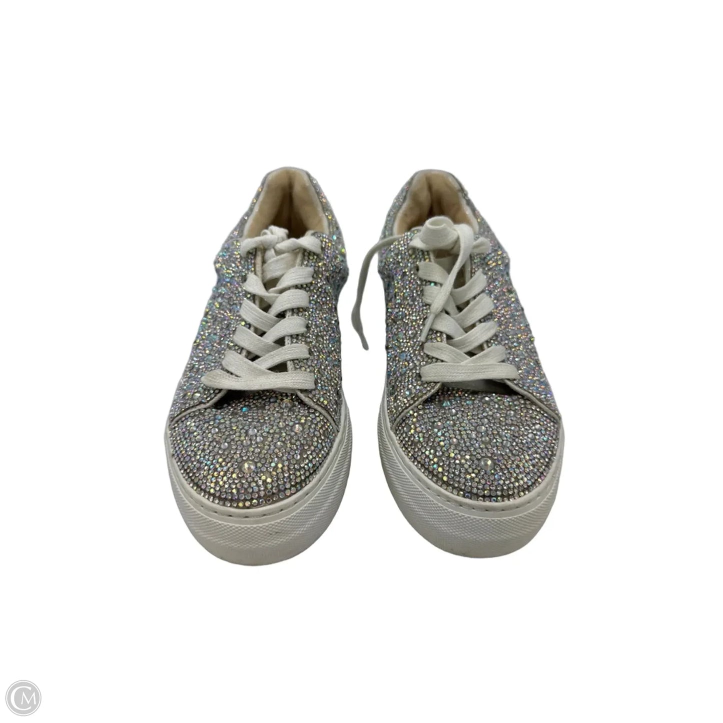 Shoes Sneakers By Betsey Johnson In Silver, Size: 7.5