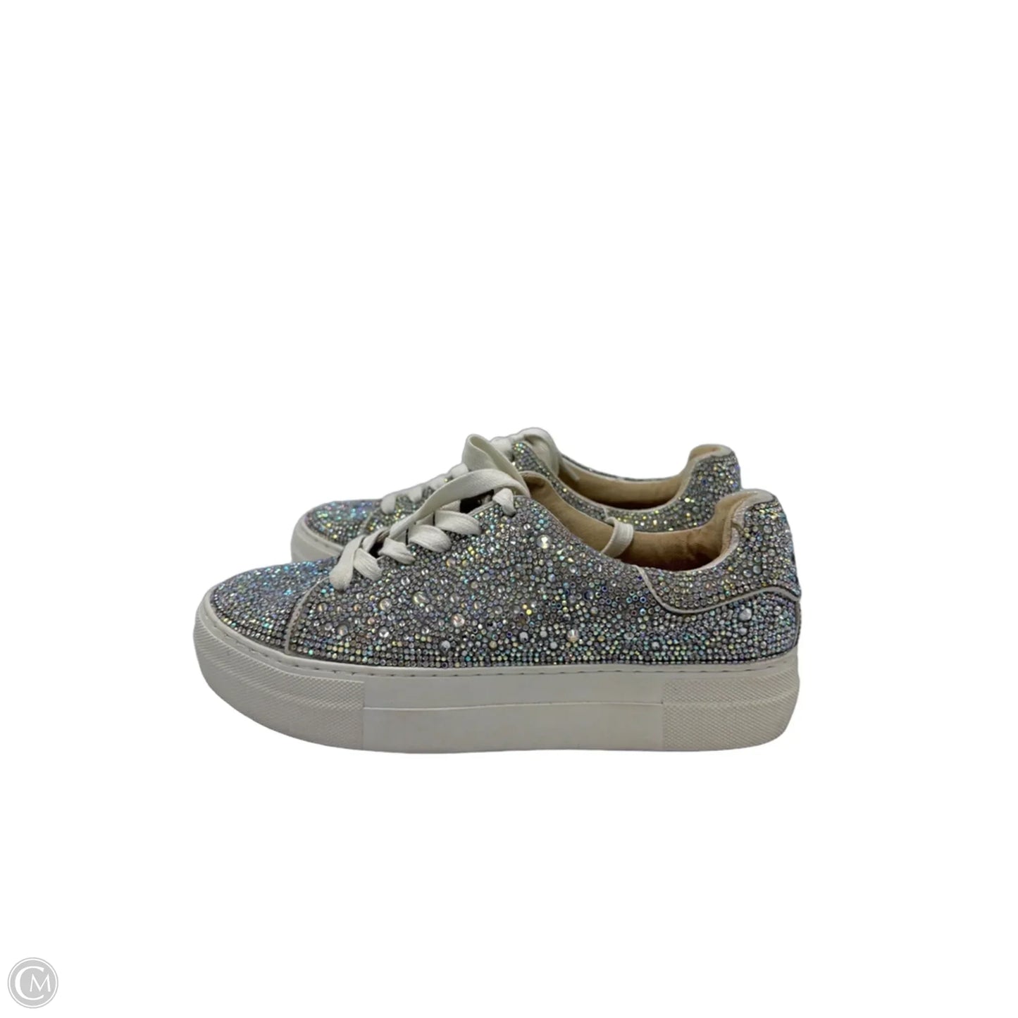 Shoes Sneakers By Betsey Johnson In Silver, Size: 7.5