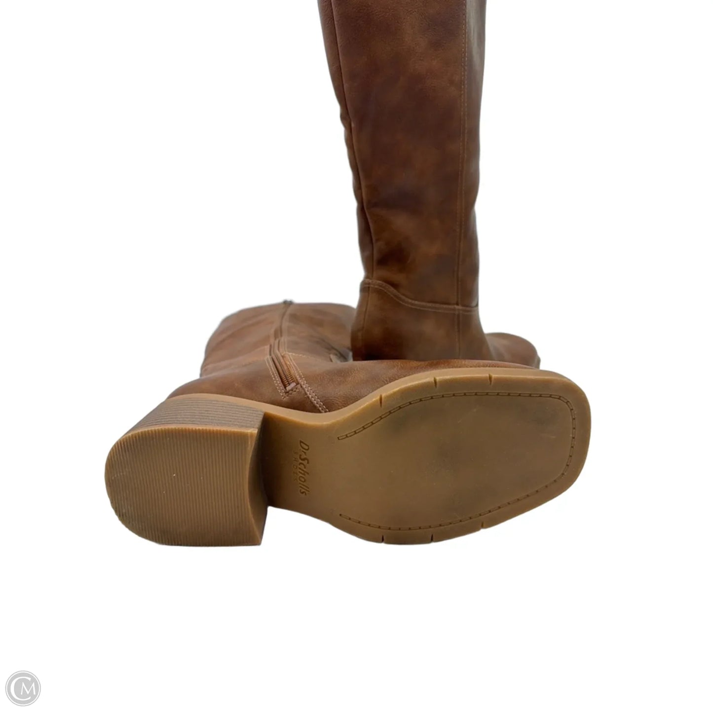 Boots Knee Heels By Dr Scholls In Brown, Size: 9