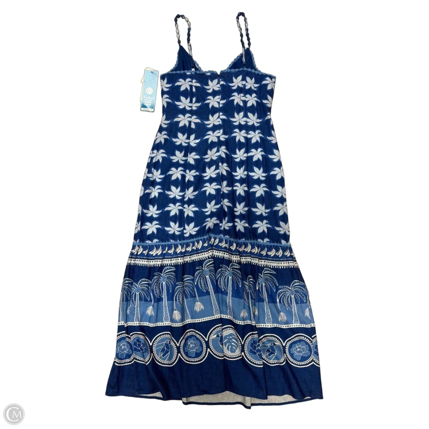 New! Dress Designer By Caroline Constas In Blue, Size: M