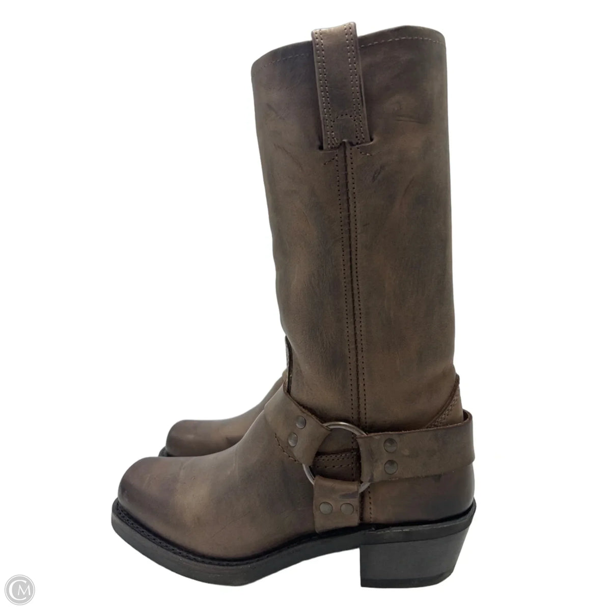 Frye Harness 12R Brown Designer Boots, Size 7