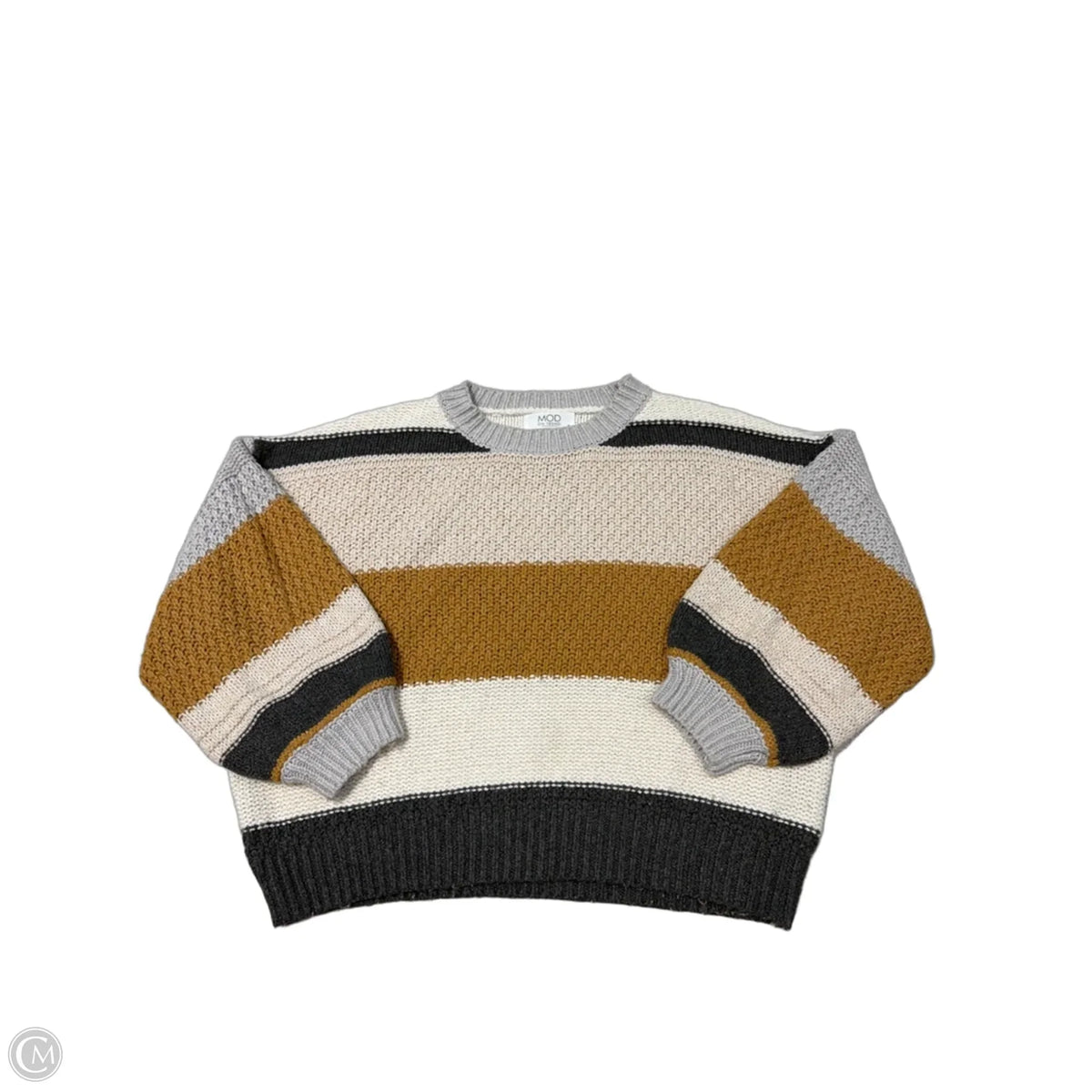Mod Sweater in Cream & Yellow, Size S