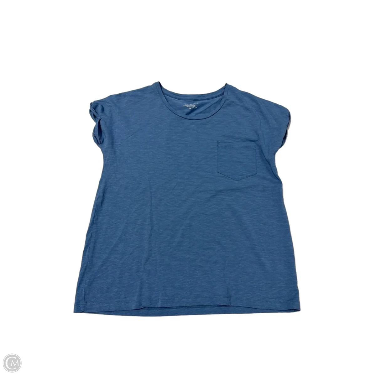 Max Studio Basic Short Sleeve Top in Blue, Size SP