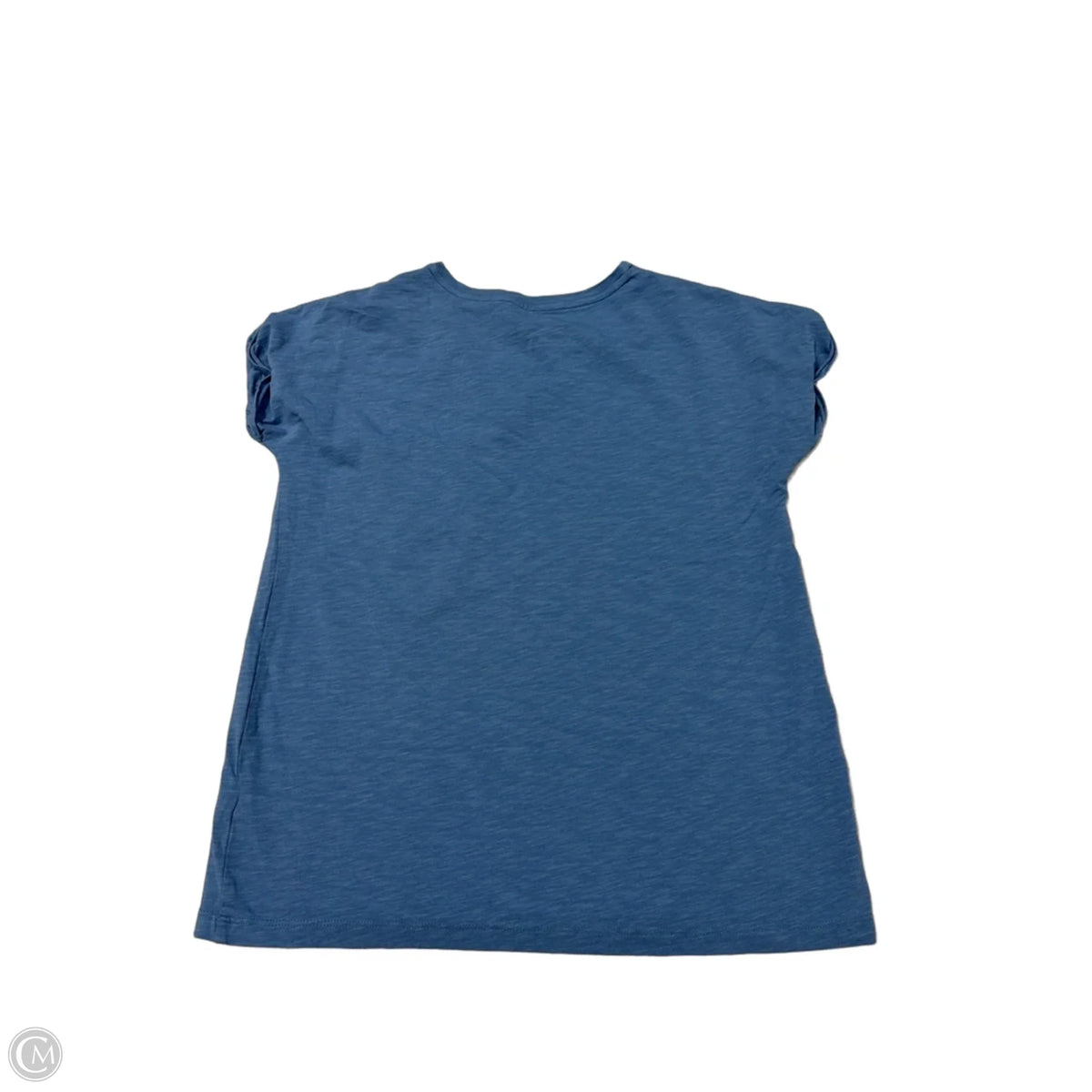 Max Studio Basic Short Sleeve Top in Blue, Size SP