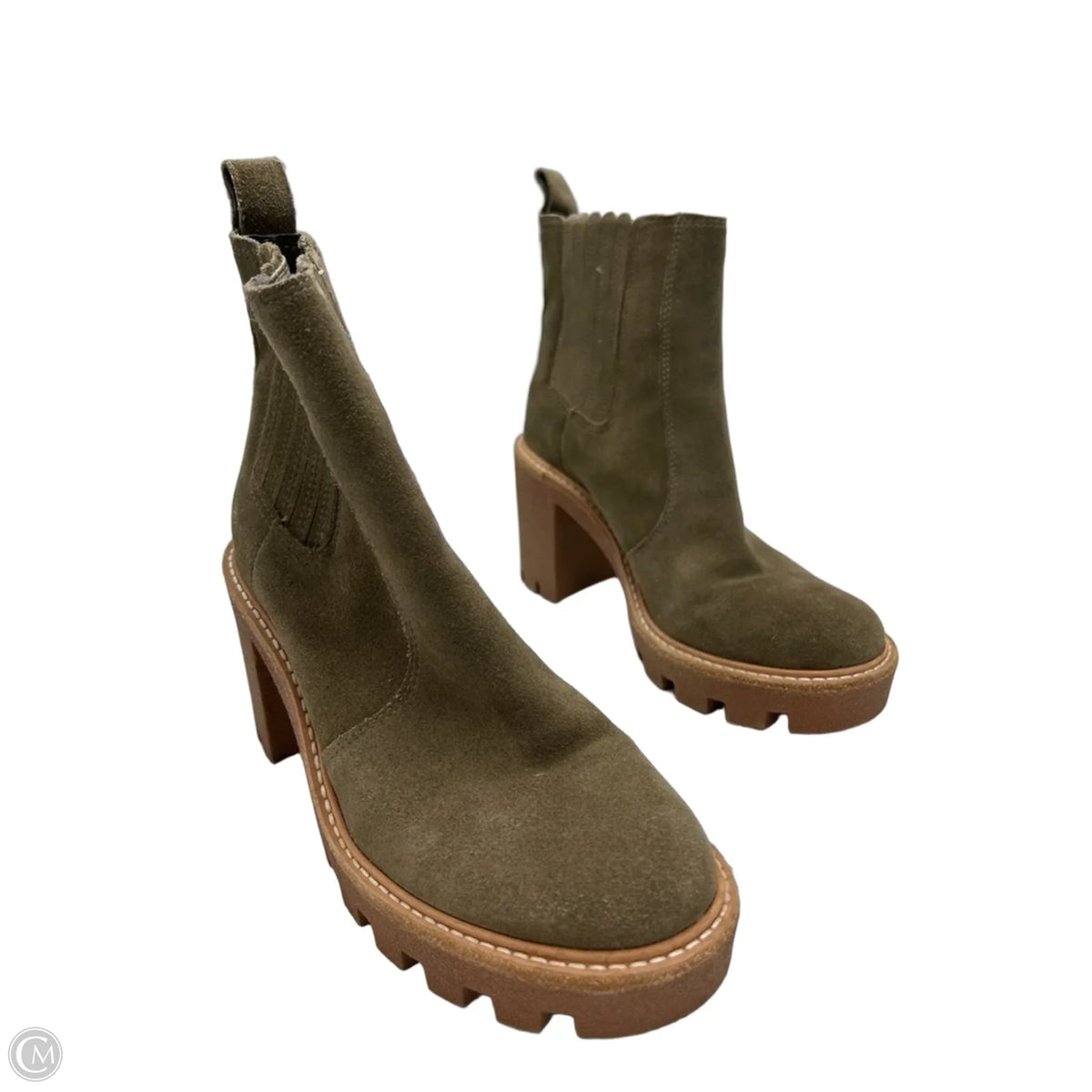 Gianni Bini Heeled Ankle Boots in Tan, Size 7