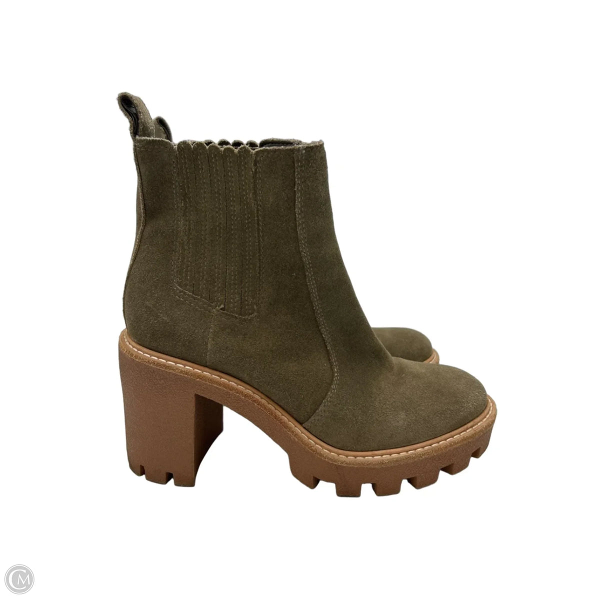 Gianni Bini Heeled Ankle Boots in Tan, Size 7
