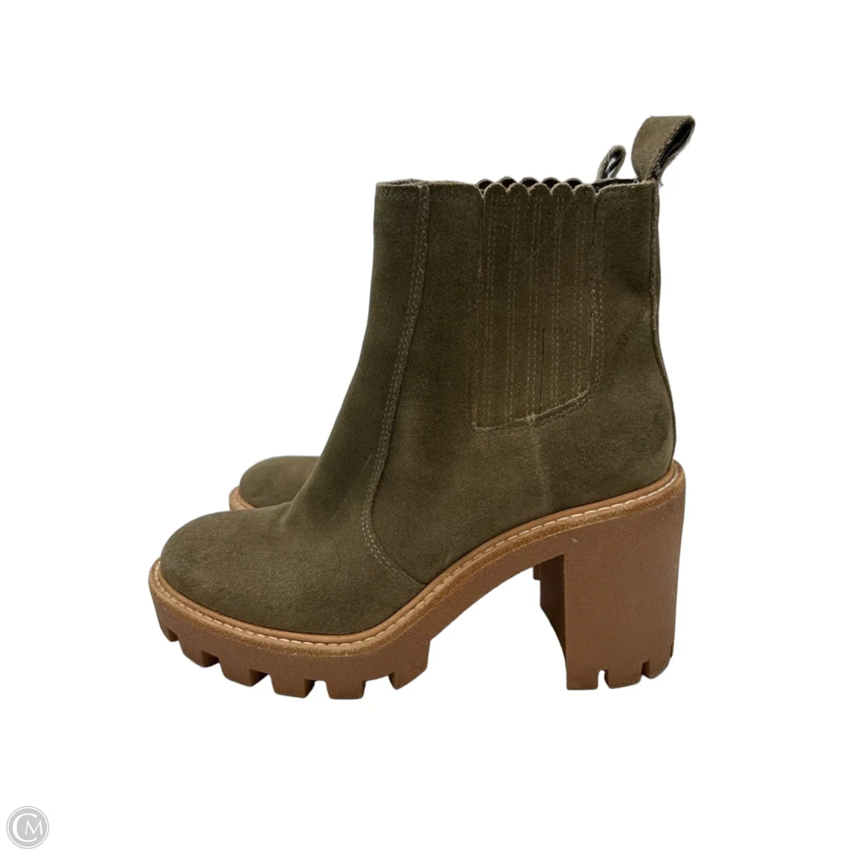 Gianni Bini Heeled Ankle Boots in Tan, Size 7