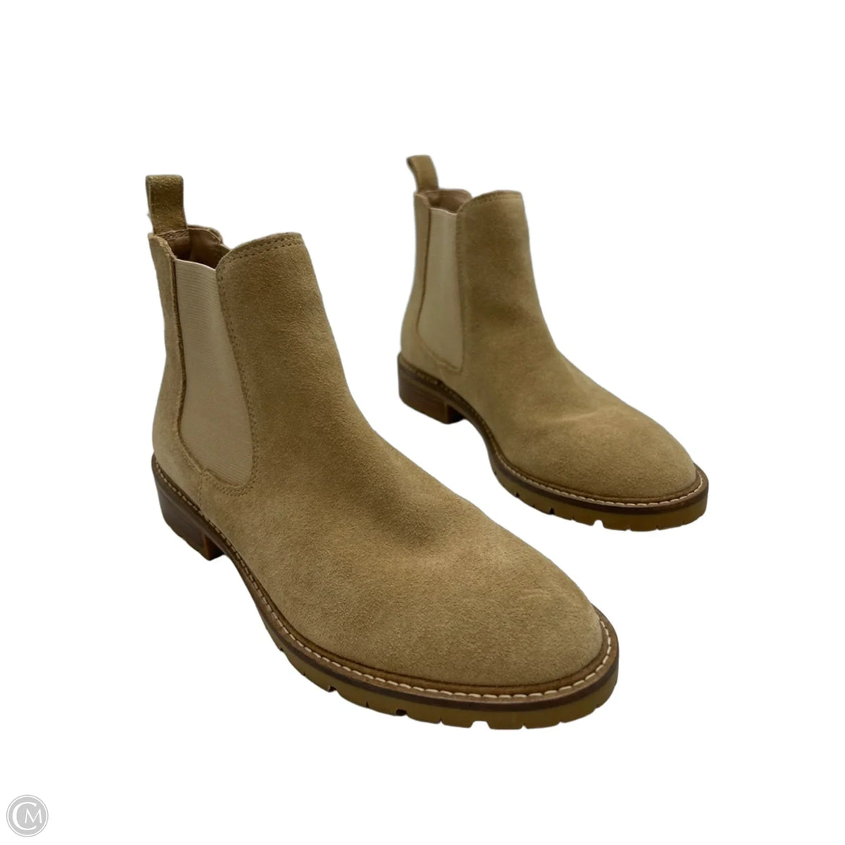 Steve Madden Flat Ankle Boots in Tan, Size 8