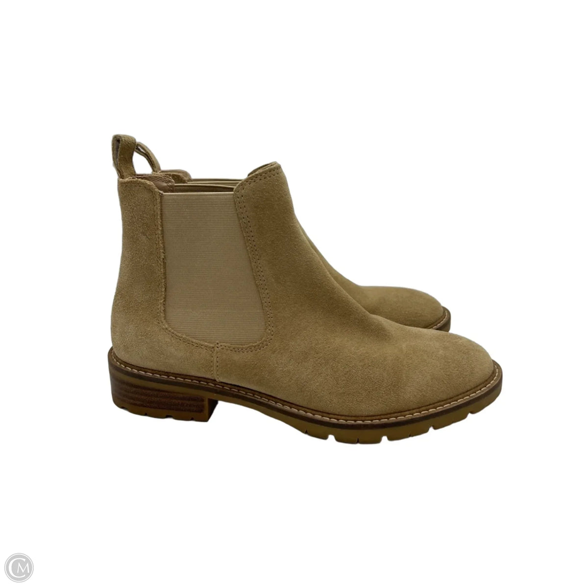 Steve Madden Flat Ankle Boots in Tan, Size 8