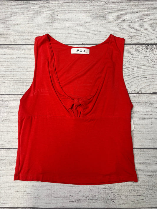 Red Top Sleeveless Mod, Size M