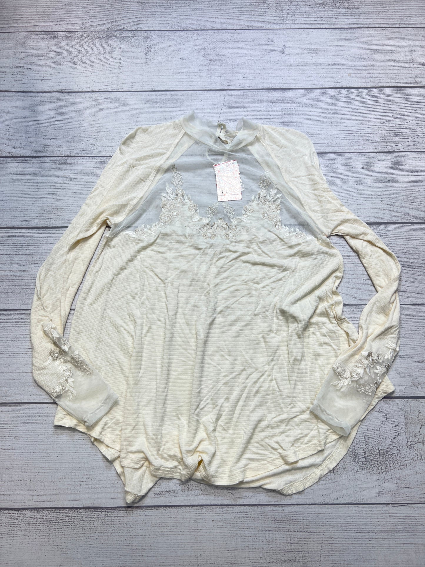 New! Top Long Sleeve By Free People In Cream, Size: M