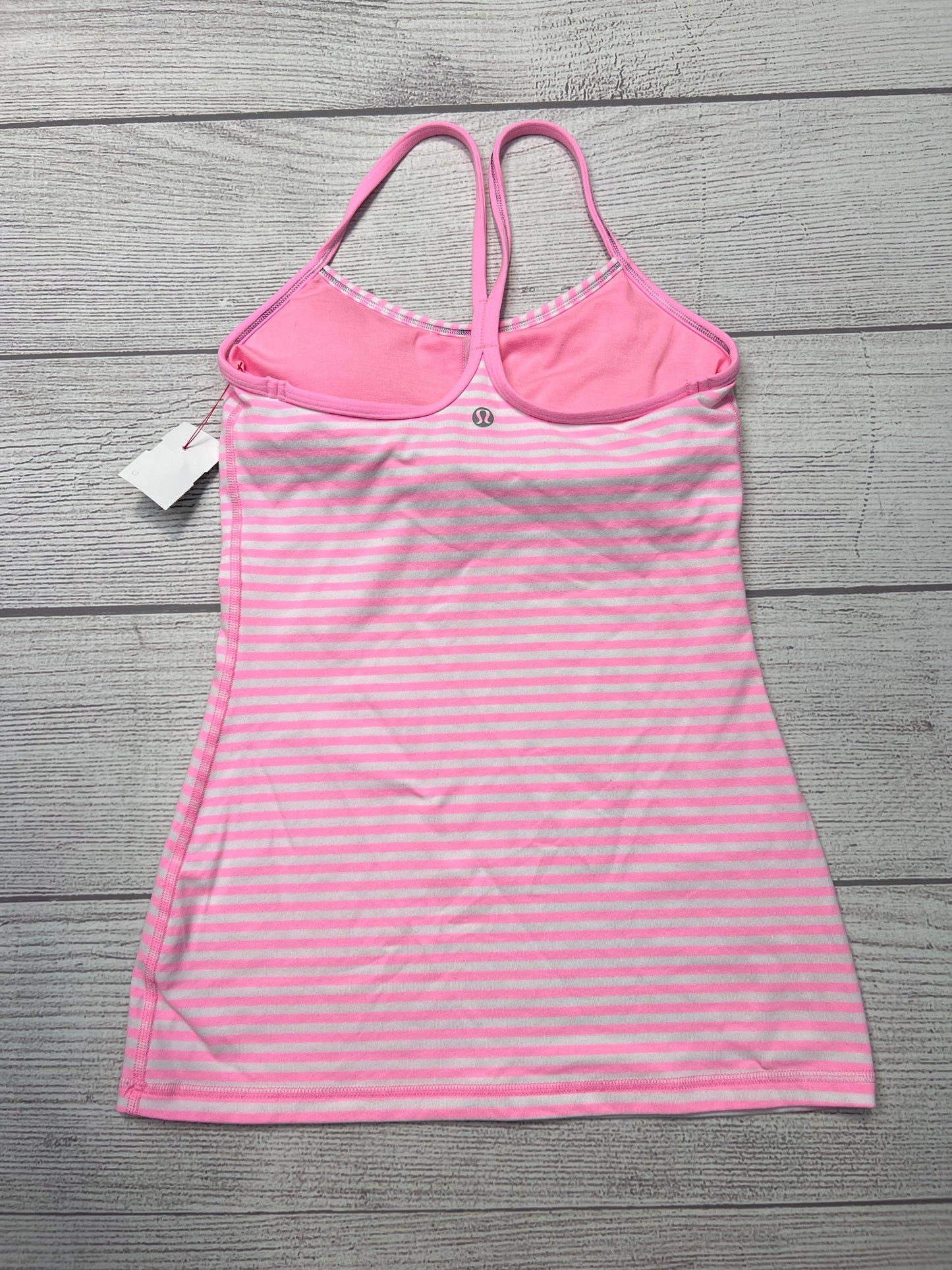 Athletic Tank Top By Lululemon In Pink & White, Size: S