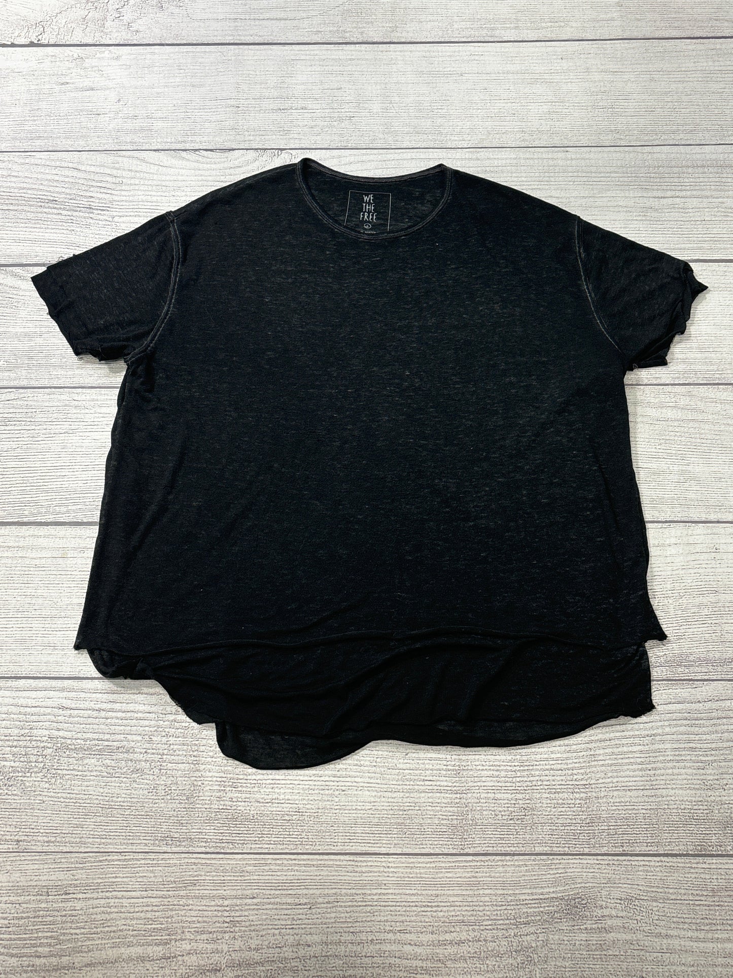 Top Short Sleeve By Free People In Black, Size: S