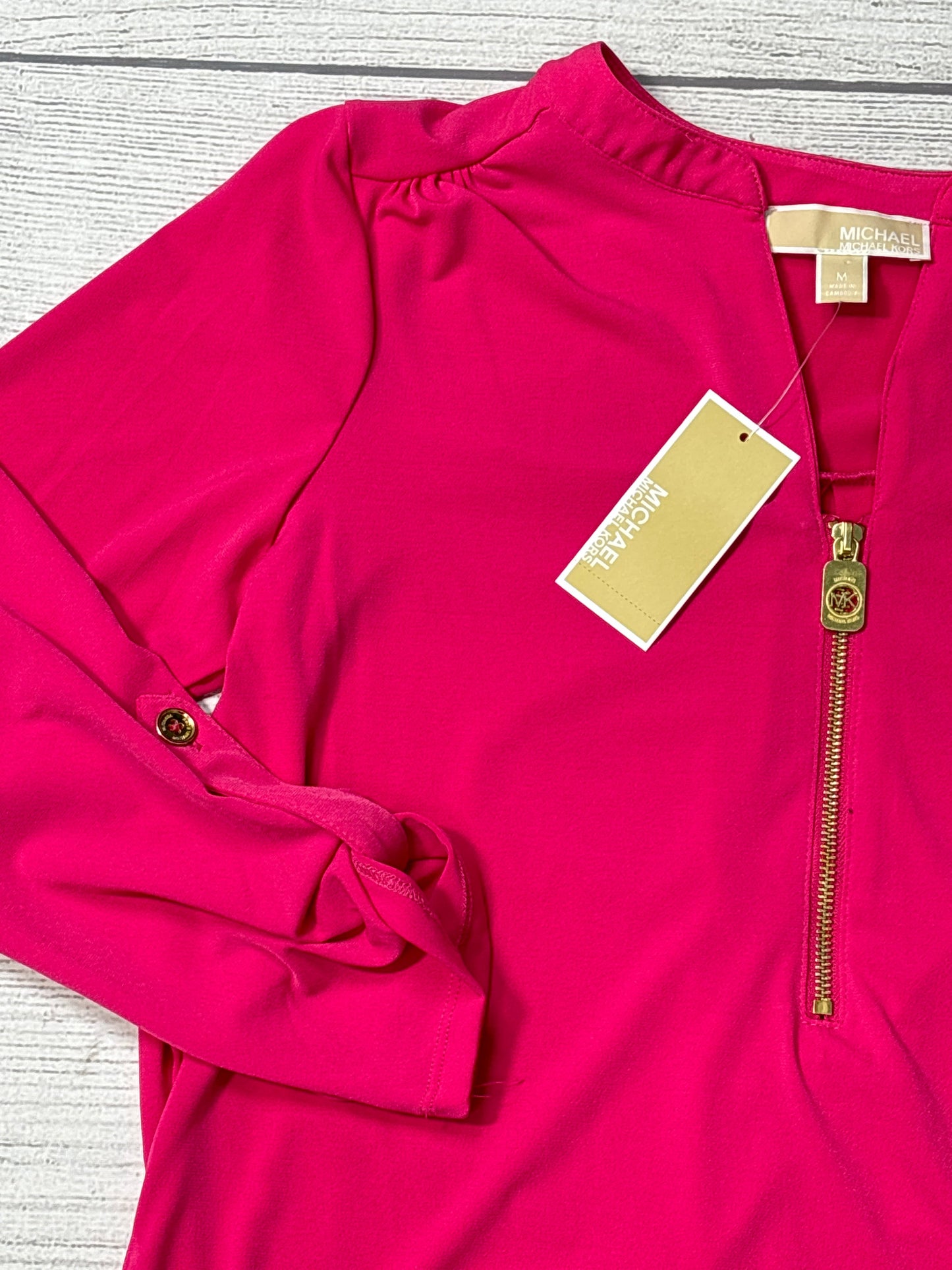 Top Long Sleeve By Michael By Michael Kors In Pink, Size: M