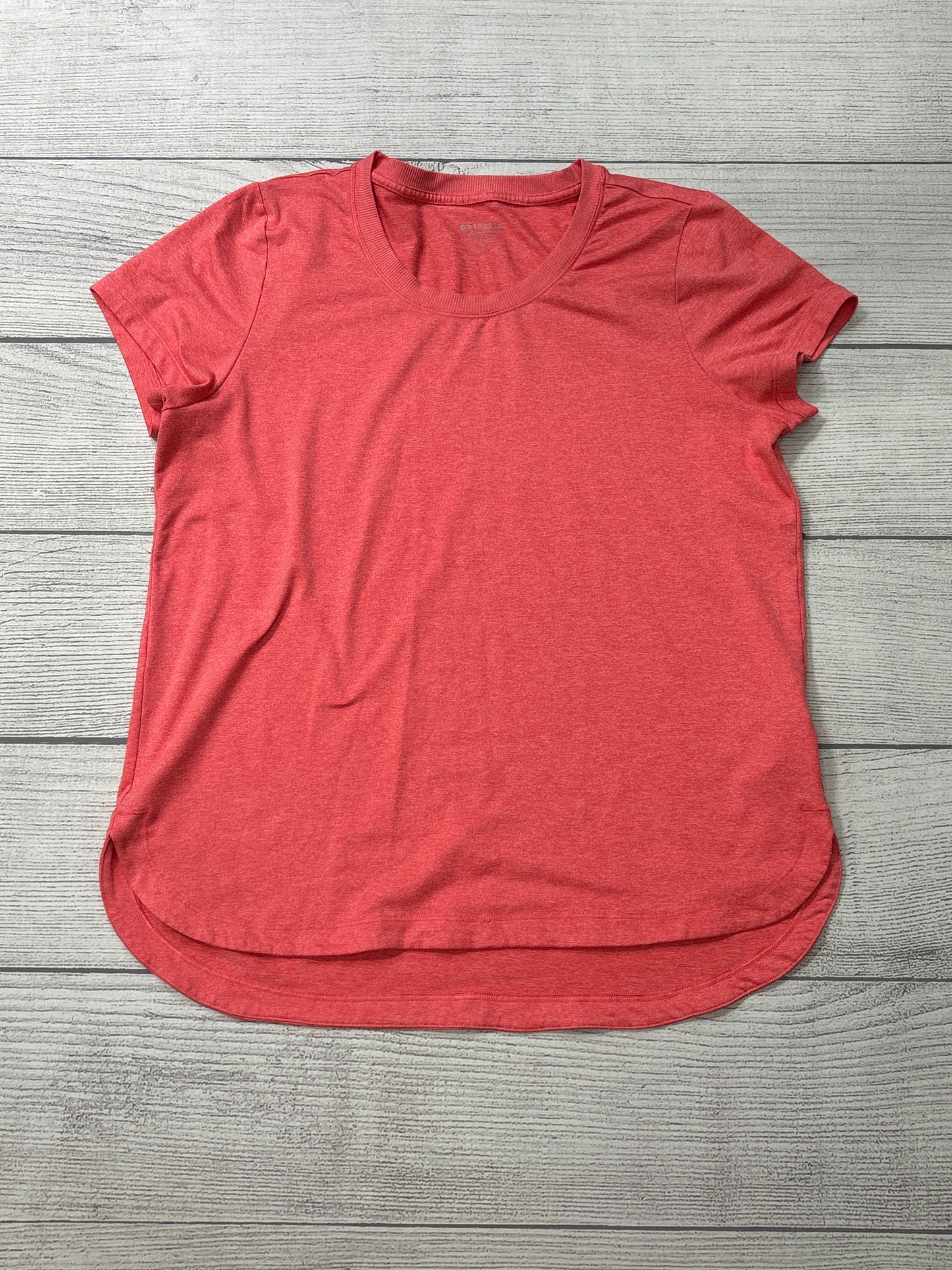 Top Short Sleeve By Athleta In Orange, Size: L