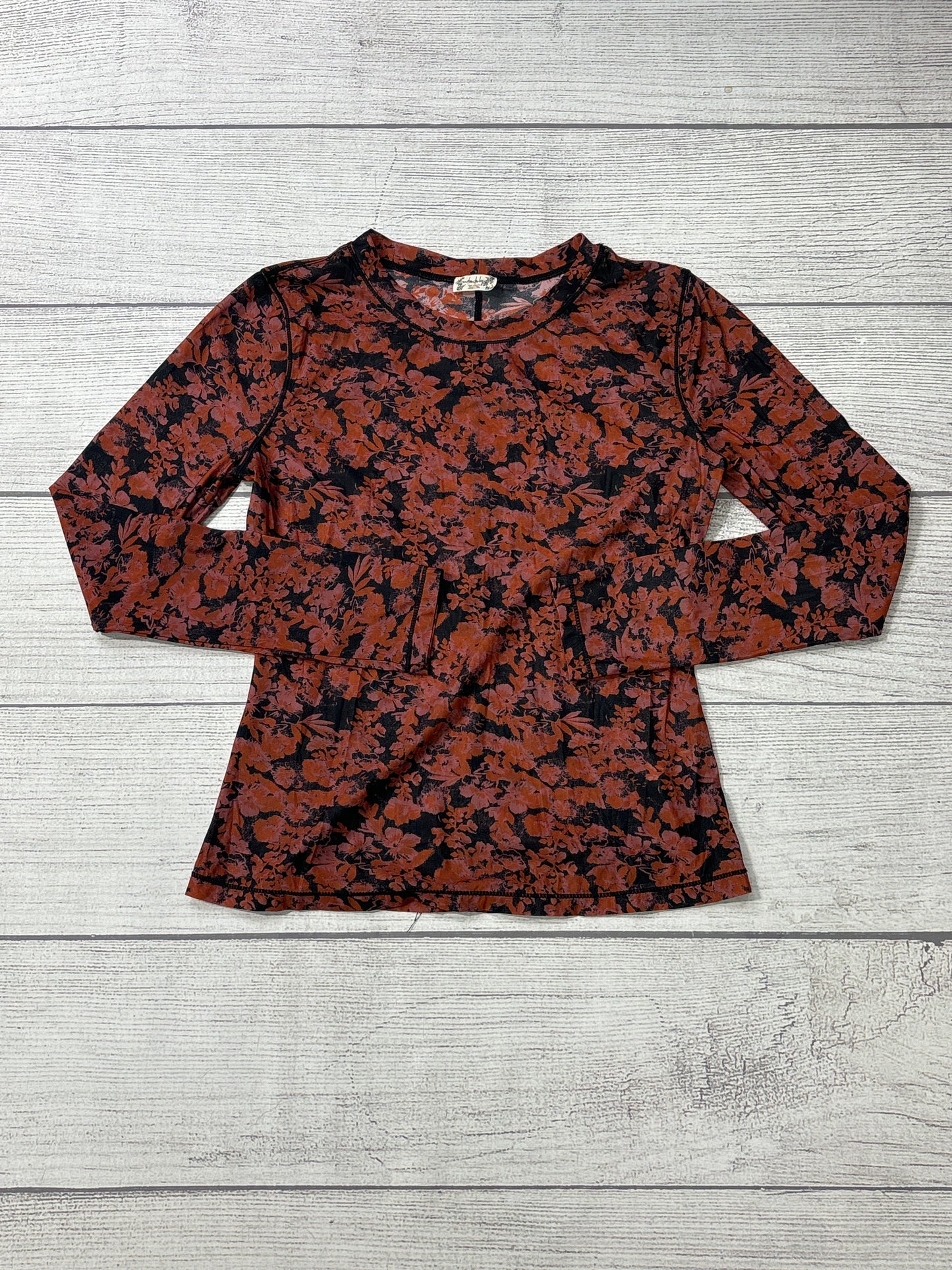 Top Long Sleeve By Free People In Orange, Size: M