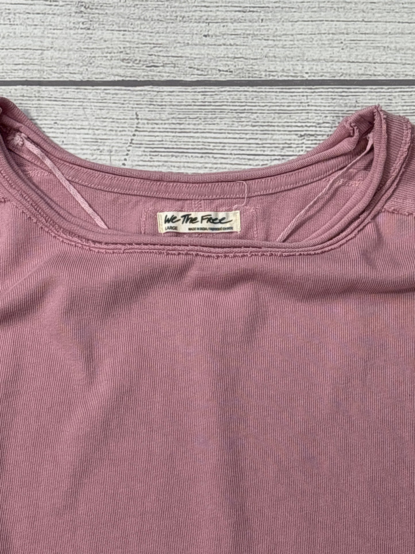 Top Short Sleeve By Free People In Pink, Size: L