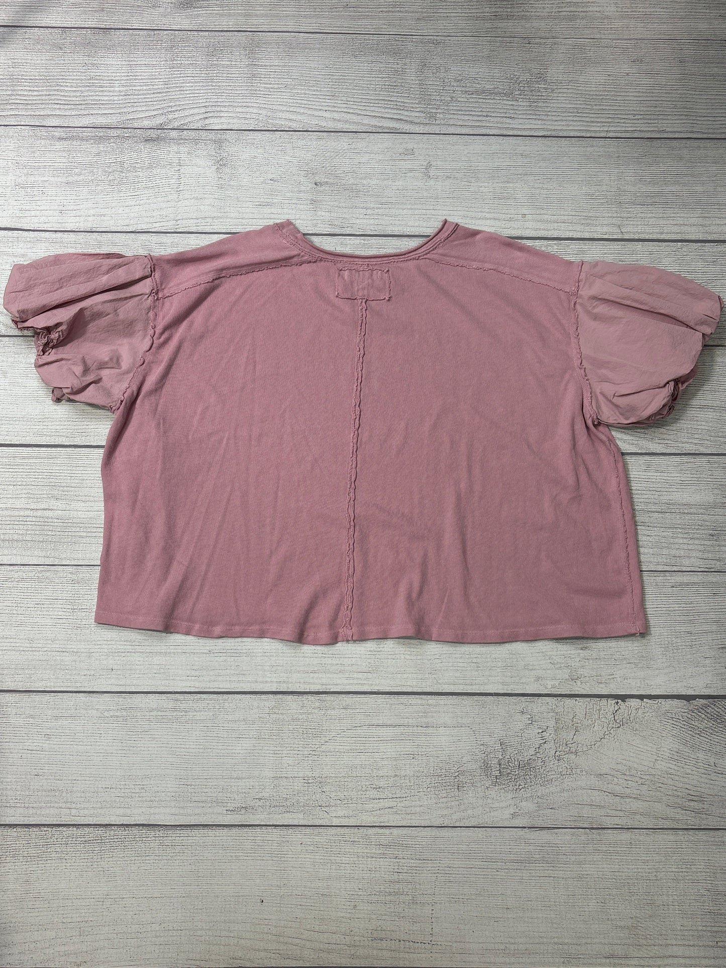 Top Short Sleeve By Free People In Pink, Size: L