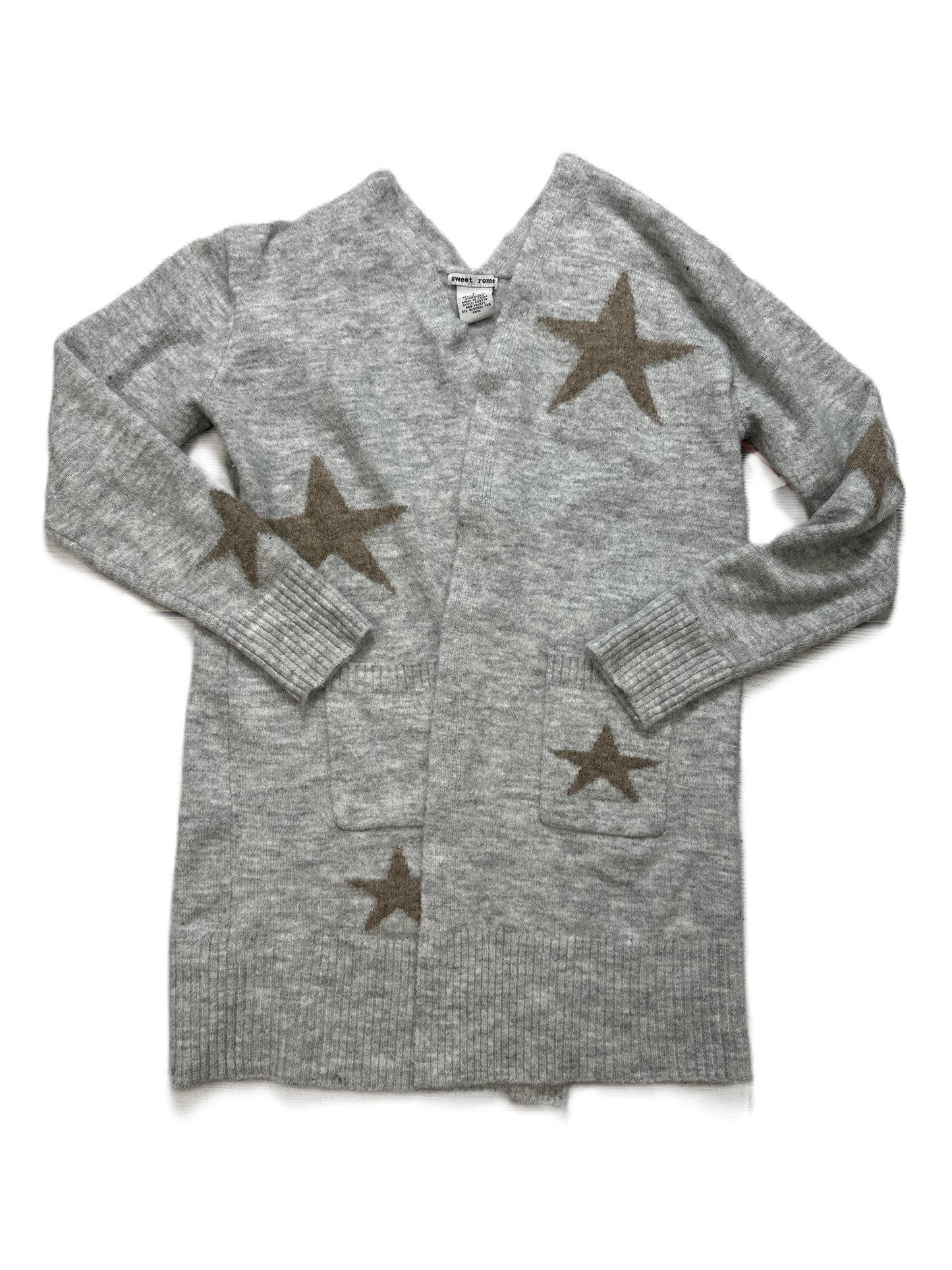 Sweater Cardigan By Sweet Romeo In Grey, Size: L