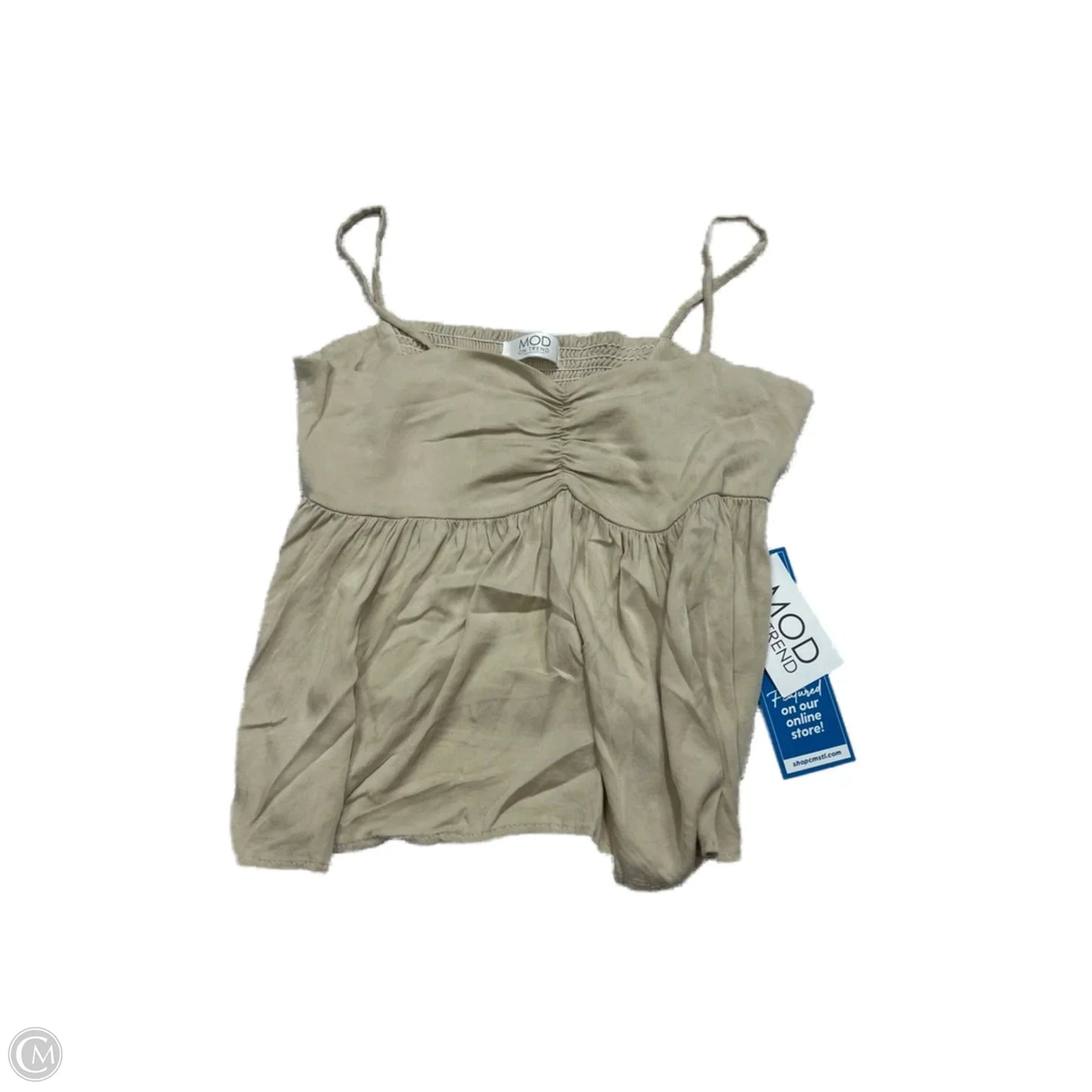 Top Sleeveless By Mod In Tan, Size: S