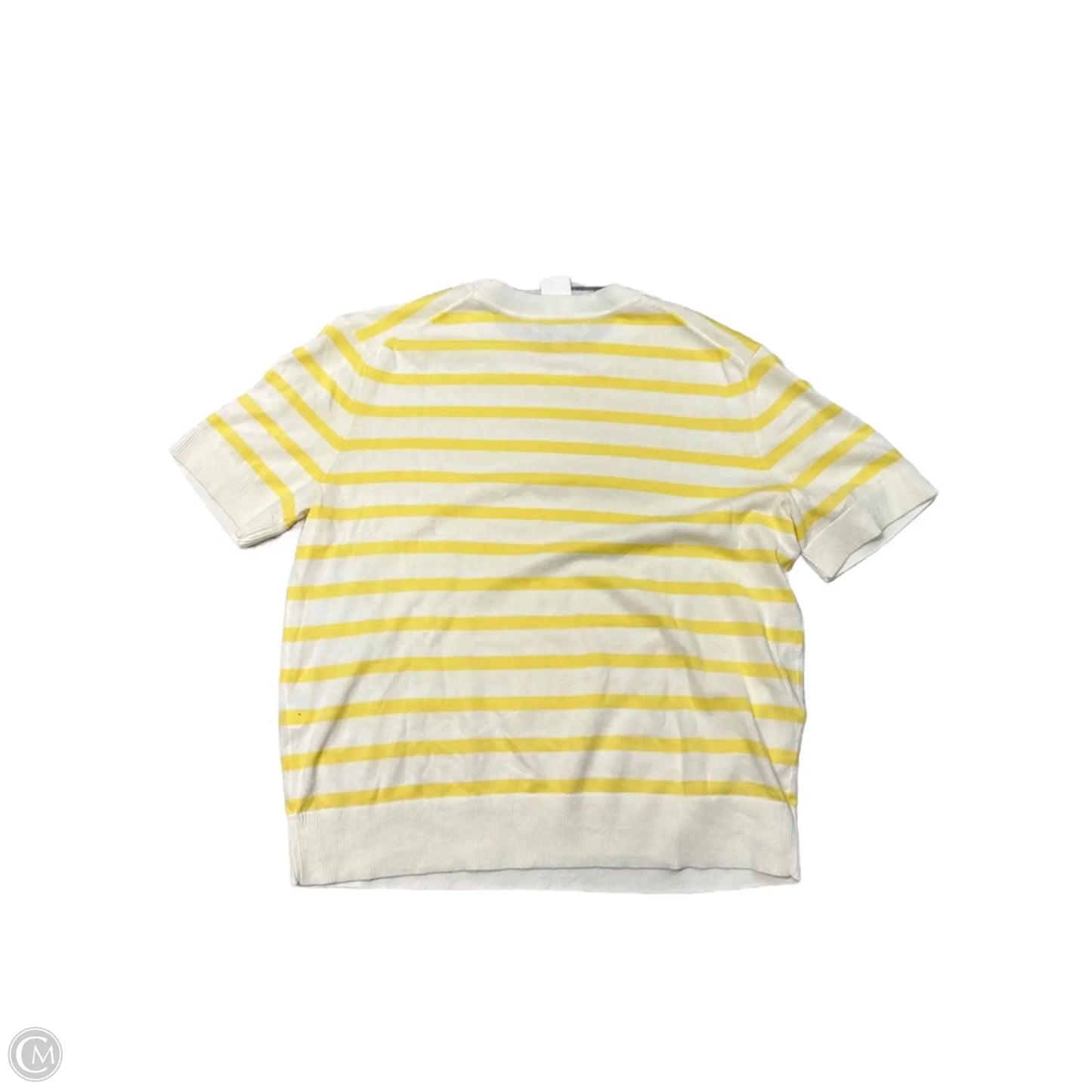 Top Short Sleeve By Banana Republic In Yellow, Size: M