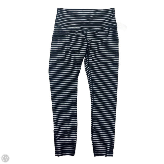 Athletic Leggings By Lululemon In Striped Pattern, Size: M