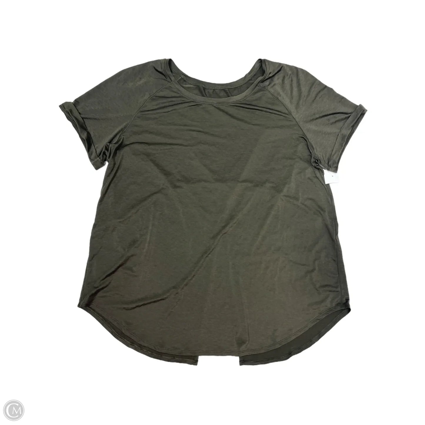 Athletic Top Short Sleeve By Lululemon In Green, Size: M