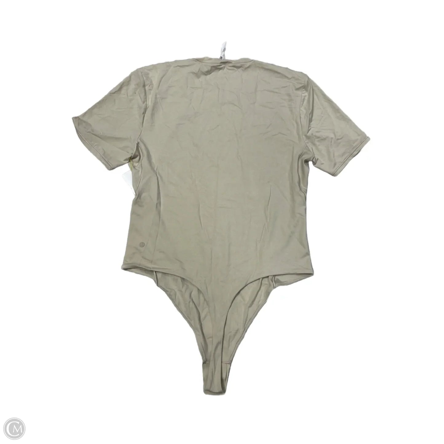 Athletic Top Short Sleeve By Lululemon In Tan, Size: L