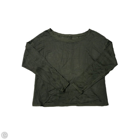 Athletic Top Long Sleeve Collar By Lululemon In Green, Size: S