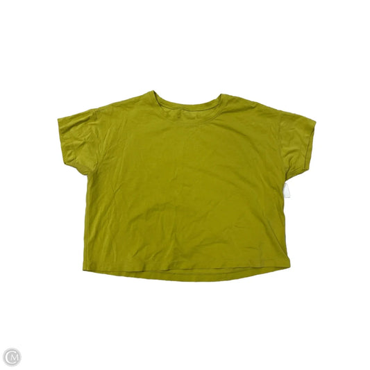 Athletic Top Short Sleeve By Lululemon In Green, Size: S