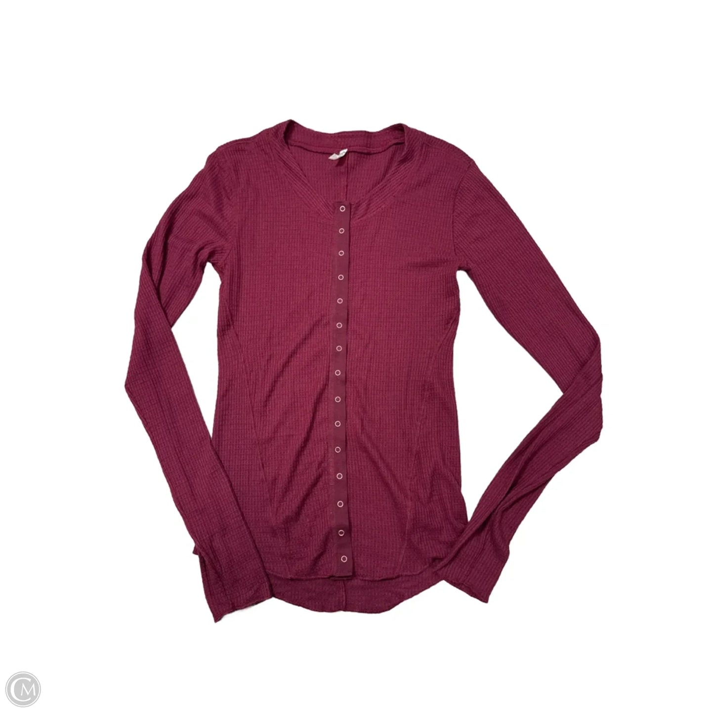 Top Long Sleeve By Free People In Maroon, Size: Xl
