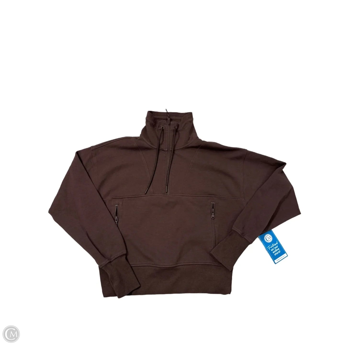 Athletic Top Long Sleeve Collar By Old Navy In Brown, Size: S