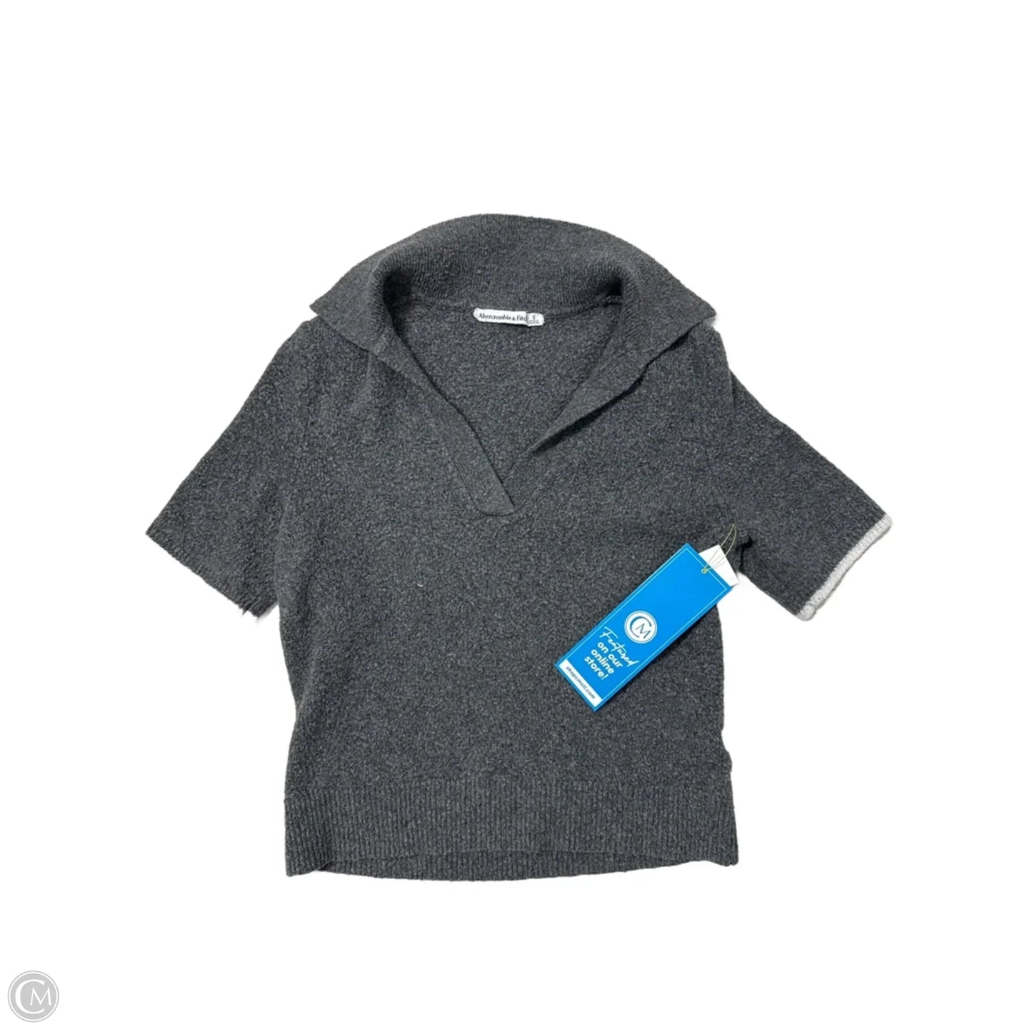 Top Short Sleeve By Abercrombie And Fitch In Grey, Size: S