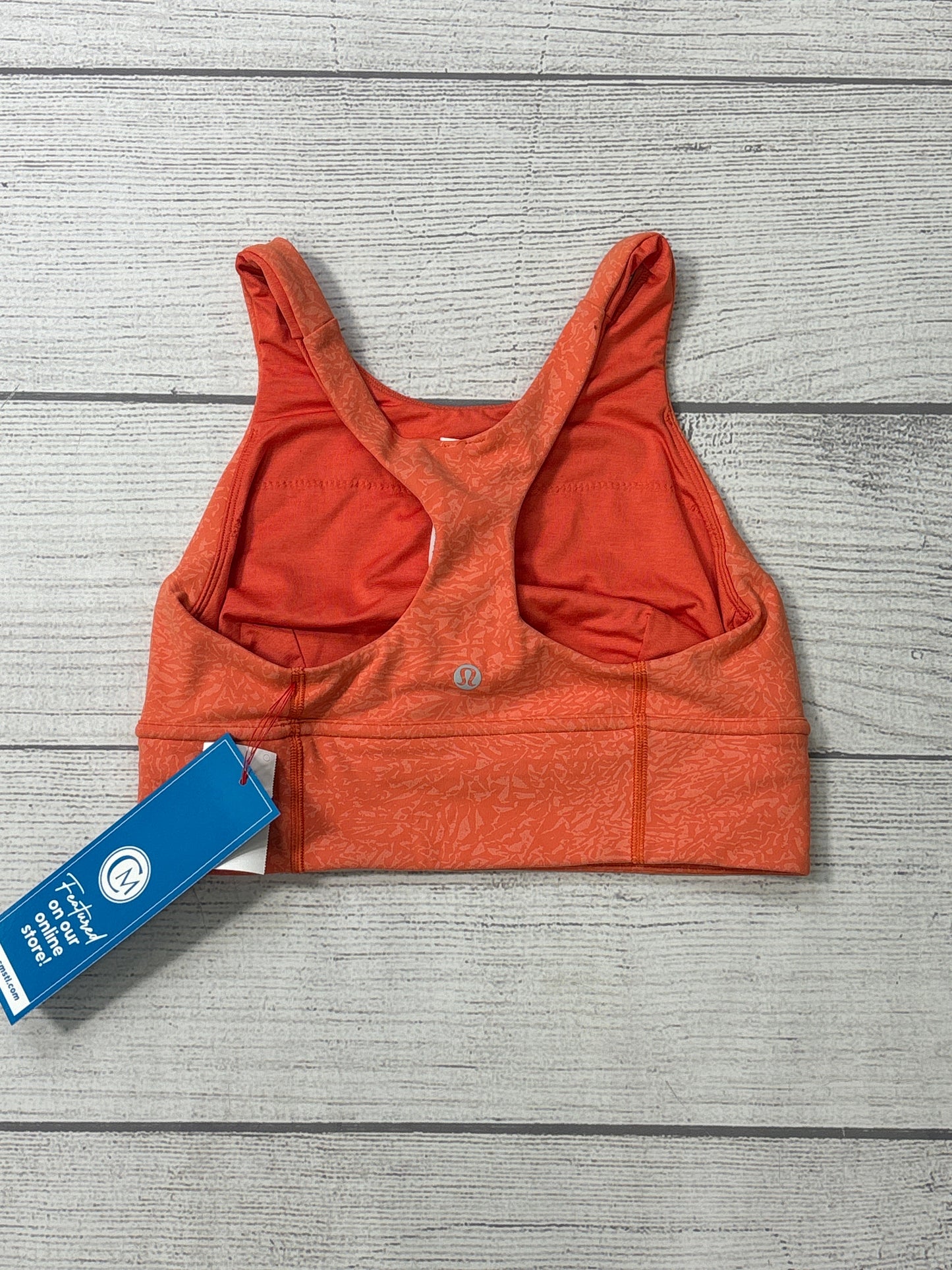 Athletic Bra By Lululemon In Orange, Size: 6